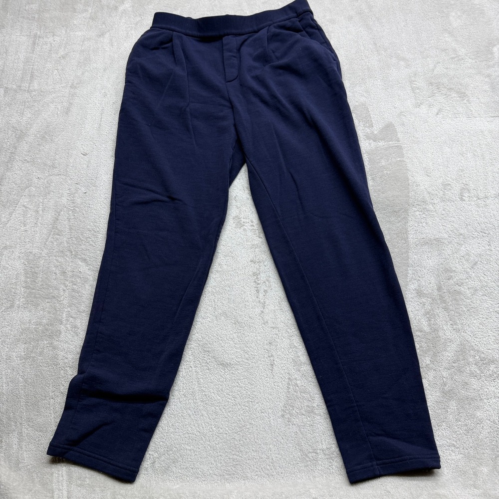 Icebreaker Merino Wool Pants Women Small Navy Blue Tapered Elastic Waist Outdoor